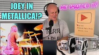 Drum Teacher Reacts JOEY JORDISON  Creeping Death  Metallica Drum Cam [upl. by Marvella857]