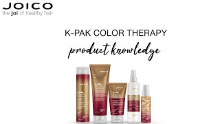 JOICO KPak Color Therapy Product Knowledge [upl. by Berny]