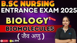 biomolecules biology  BSC NURSING ENTRANCE BIOLOGY  Entrance Exam 2025 New  Ch 9 [upl. by Eila]