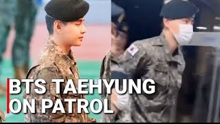 BTS Taehyung New Video on Patrol Duty and Attending a Soccer Match  BTS V Military Update 2024 [upl. by Sibley]