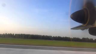 Takeoff from Pulkovo Airport ATR72 Flybe [upl. by Jorin671]