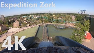 Expedition Zork  4K Onride 2019  Toverland  Mack Rides Log Flume  POV [upl. by Fiske]