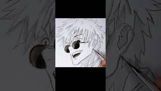 Draw gojo in 60 seconds fast and easy sketch for begineers  anime sketch  amardeep arts shorts [upl. by Genni]