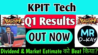 KPIT Q1 results 2025  KPIT technologies Q1 results 2025  KPIT share latest news [upl. by Elrebmik]