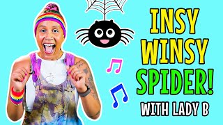 Insy Winsy Spider Song 🎶  Fun Baby and Toddler Sing And Dance Along with Lady B 💜 [upl. by Dirfliw]