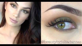 Arbonne makeup  Smokey Shadow for Green amp Hazel Eyes  Big Loose Curls [upl. by Brodeur]