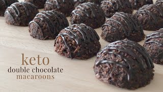 Keto Double Chocolate Macaroons [upl. by Asilam]