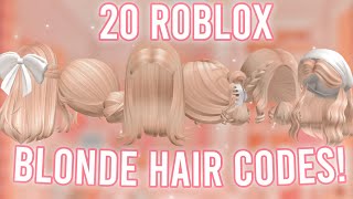 Aesthetic BLONDE HAIR CODES WITH LINKS  ROBLOX BLOXBURG BROOKHAVEN BERRY AVENUE [upl. by Tutto]