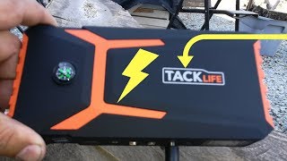 How to use a Portable Jump Starter▶️ TACKLIFE T8 Booster Car Jump Starter Reviews [upl. by Rosenfeld]