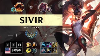 Sivir ADC vs Xayah  NA Challenger Patch 1414 [upl. by Woodson923]