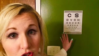 ASMR Eye Exam Close Up with Phoropter  Pen Light Gloves Whisper Soft Spoken [upl. by Aiekal]