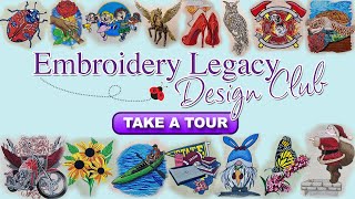 Embroidery Legacy Design Club Tour [upl. by Rellia87]