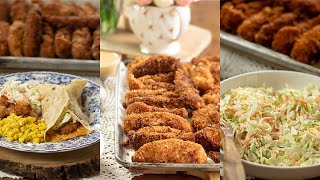 Ultimate Comfort Food Homemade amp Healthy Crispy Fried Chicken Tenders amp Wraps [upl. by Haran]