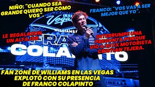 Sesión de Preguntas y Respuestas Franco Colapinto en el Fan zone de Williams en Las Vegas F1 radio [upl. by Nada]