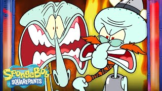 Ranking Squidwards Angriest Moments 😡  SpongeBob [upl. by Acirretal]