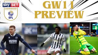 Championship Game Week 11 Predictions  MidWeek Fixtures  Martins Picks [upl. by Trilley375]