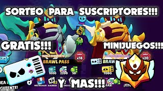 PASES GRATIS PARA SUSCRIPTORES SORTEO Y MINIJUEGOS  Brawl Stars DIRECTO  brawlstars fyp live [upl. by Adnuhser215]