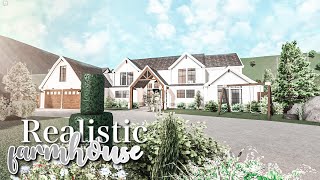 NO LARGE PLOT Big Bloxburg Farmhouse WITH GUEST HOUSE no transform tool [upl. by Rex]