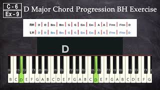 Lesson 6 Exercise 9 D Major Relative Minor Easy BH  D Major Chords  Keyboard Class  JGeneration [upl. by Assed912]