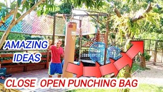 PUNCHING BAG STAND DIY how to install punching bag step by step [upl. by Oetomit]