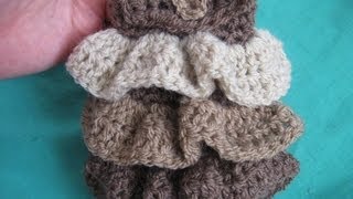 Crochet Ruffle Cellphone Holder Tutorial [upl. by Adnovahs]