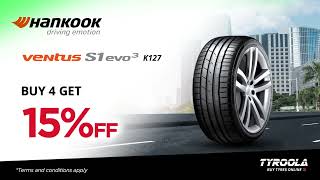 Get 15 if you buy 4 Hankook Ventus S1 EVO3 K127 tyres Tyroola [upl. by Airom230]