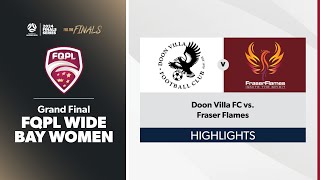 FQPL Wide Bay Women FQPL Women Grand Final  Doon Villa FC vs Fraser Flames Highlights [upl. by Gayl]