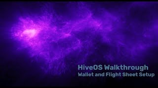 HiveOS Walkthrough  Wallet and Flight Sheet Setup [upl. by Anniken407]