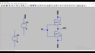 CMOS Inverter design in LTSPICE using 180nm node [upl. by Lenra]