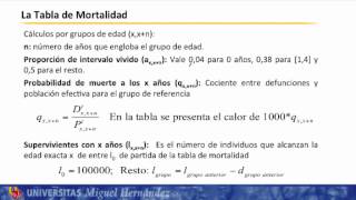 Lec020 TABLAS DE MORTALIDAD umh1200 201314 [upl. by Barton895]