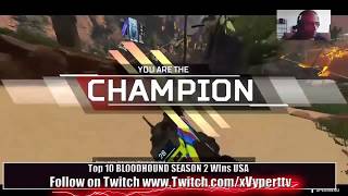 4 BLoodHound USA SEASON 2 Wins APEX LEGENDS [upl. by Roxane]