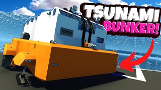 Surviving a MASSIVE WAVE in a NEW Tsunami Bunker in Stormworks Multiplayer [upl. by Abramo]