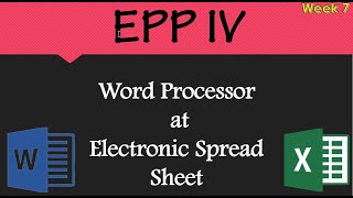 Word Processor at Electronic Spreadsheet l EPP Lesson based on MELC WEEK 7 [upl. by Evalyn]