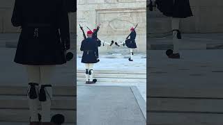 Evzones Greek Presidential Guard  Τomb of Unknown Soldier  Monument in Athens [upl. by Rockwell]