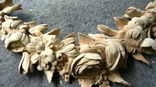 WOODCARVING  PART 1 Limewood Foliage Carving  Supraporte [upl. by Musette]