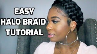 Easy Halo Braid Tutorial using Braiding Hair  PocketsandBows [upl. by Adnovad]