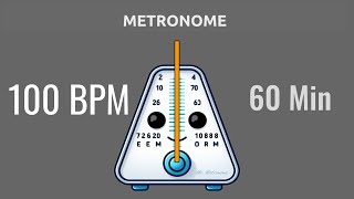 100 BPM Metronome  60 Minutes [upl. by Resarf]