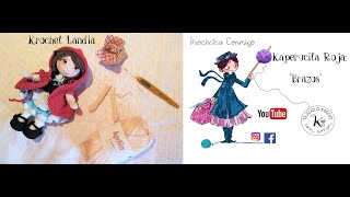 Tutorial Krochet Landia ❤️ Kaperucita Roja Brazos [upl. by Cullin]