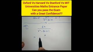 👉👉Oxford Vs Harvard Vs Stanford Vs MIT Universities Maths Entrance PaperCan you pass shorts 💯💯💯 [upl. by Nielson203]