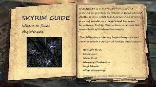 Skyrim Guide  Where to find Nightshade 1080p HD [upl. by Ortensia]