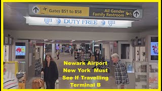 Newark Airport USA Terminal B  Limited Choices Must Watch  Priority Pass Not Accepted At Lounge [upl. by Nnylidnarb653]