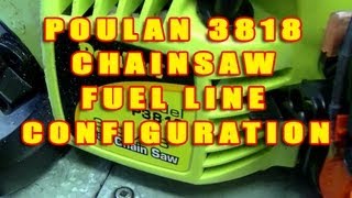 Poulan 3818 Chainsaw Fuel Line Configuration [upl. by Adaj415]