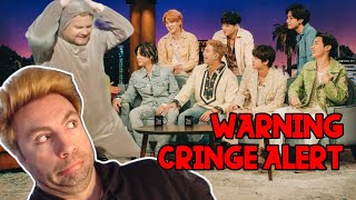 BTS meet James Corden  Late Late Show  TW Mild Cringe  REACTION [upl. by Patricio]