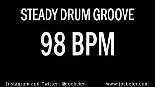 98 BPM  Simple Drum Beat  Backing Drum Track  Practice Tool [upl. by Omoj]