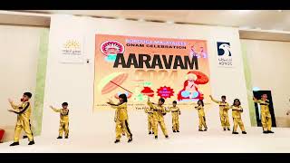 Junior Boys and girls Disco Fusion Dance AARAVAM 2024 Borouge Malayalees Onam Celebration [upl. by Nwahsyt]