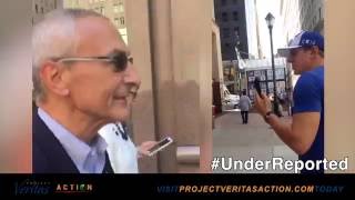 John Podesta Gets Hostile With James OKeefe Over Hidden Cam Footage [upl. by Zilef279]