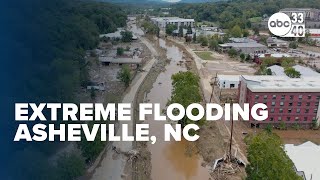 Flooding in Asheville North Carolina following Hurricane Helene [upl. by Ilysa]