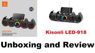 Kisonli LED918 Soundbar music speaker  Kisonli bluetooth speaker  Unboxing and Review by Silicon [upl. by Annairoc]