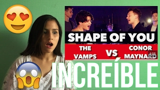 Ed Sheeran  Shape Of You SING OFF Conor Maynard vs The Vamps VIDEO REACCIÓN  ABRILLAMXO [upl. by Orest]