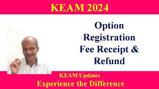 KEAM 2024 ll Option Registration Fee Receipt [upl. by Mosora]